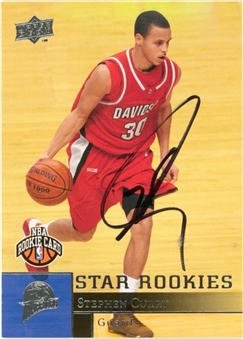 2009/10 Upper Deck Star Rookies #234 Stephen Curry Signed Card – PSA/DNA Authentic